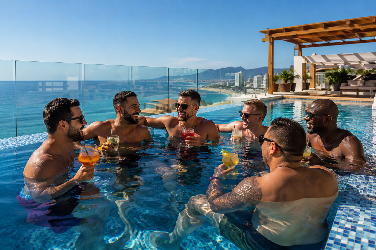 seccion nosotros pileta puerto vallarta